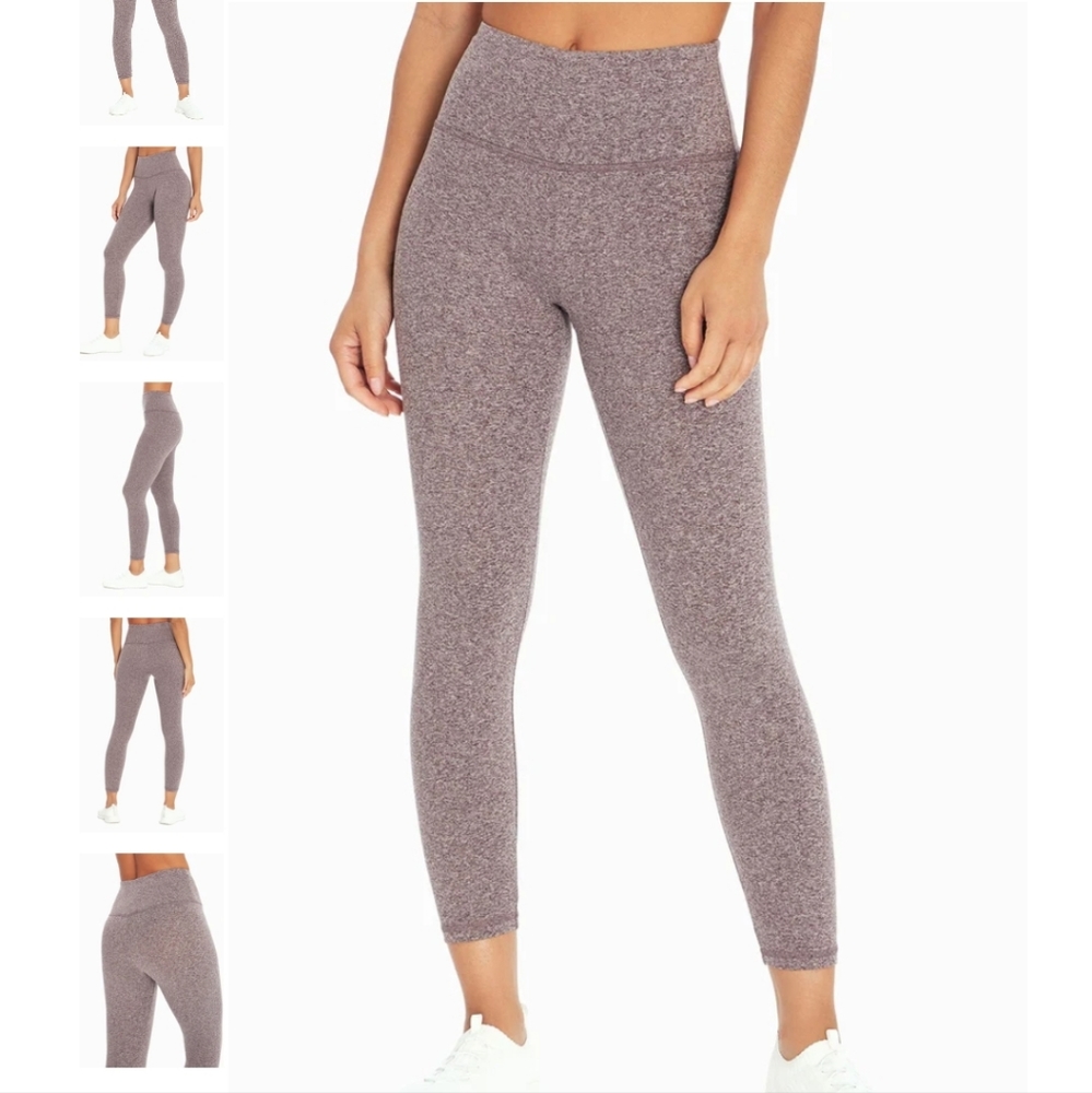 Zobha Fig Heathered Capri Leggings-Small